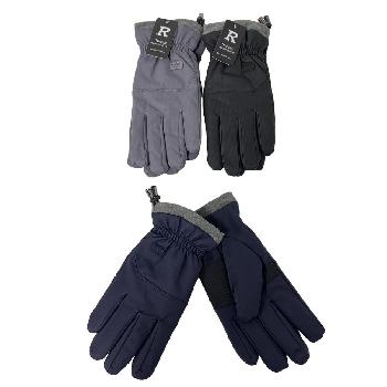 Men's Plush-Lined Waterproof Gloves with Gripper Palm