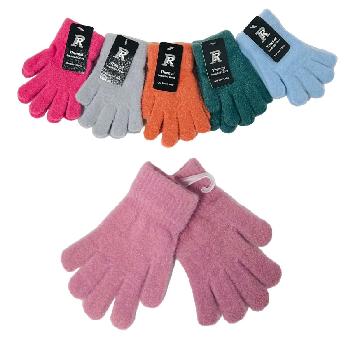 Youth Size Small: Brushed Faux Cashmere Gloves [Girls]