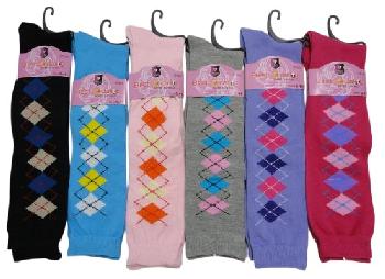 Ladies Knee-High Argyle Socks 9-11