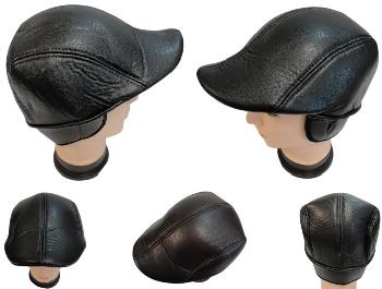 Warm Ivy Cap with Ear Flaps [Leather-Like]