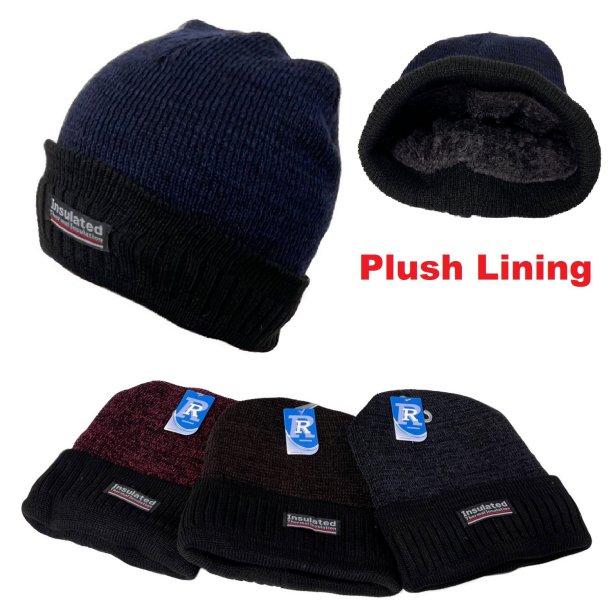 PlushLined Knit Toboggan [Variegated Top/Ribbed Fold]