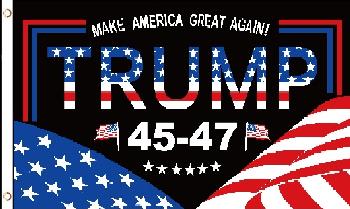 3'X5' Flag TRUMP 45-47 [MAGA] Wave Flag