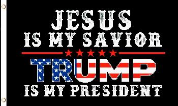 3'X5' Flag [Jesus is My Savior, TRUMP is My President]