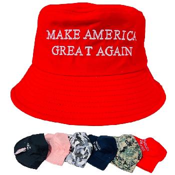 TRUMP Solid Bucket Hat [MAKE AMERICA GREAT AGAIN]