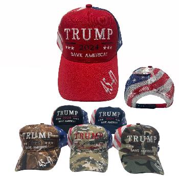 Trump 2024 Hat Save America! with Flag Mesh Back [45-47]