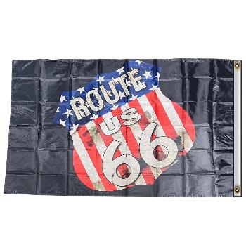 3'x5' Route 66 Flag [Right-Side Grommet]